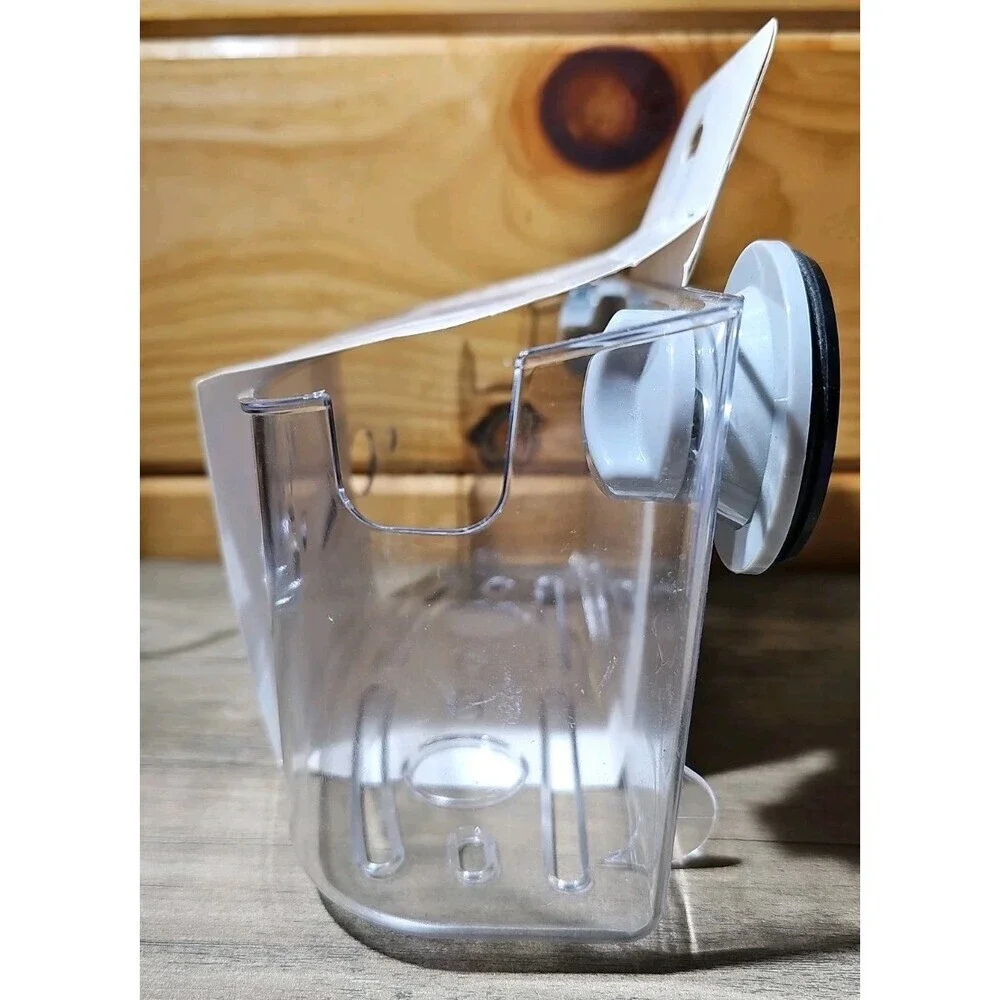 MainStays Suction- Mount Bath Caddy Clear Razor And Quick Dispense Bottle